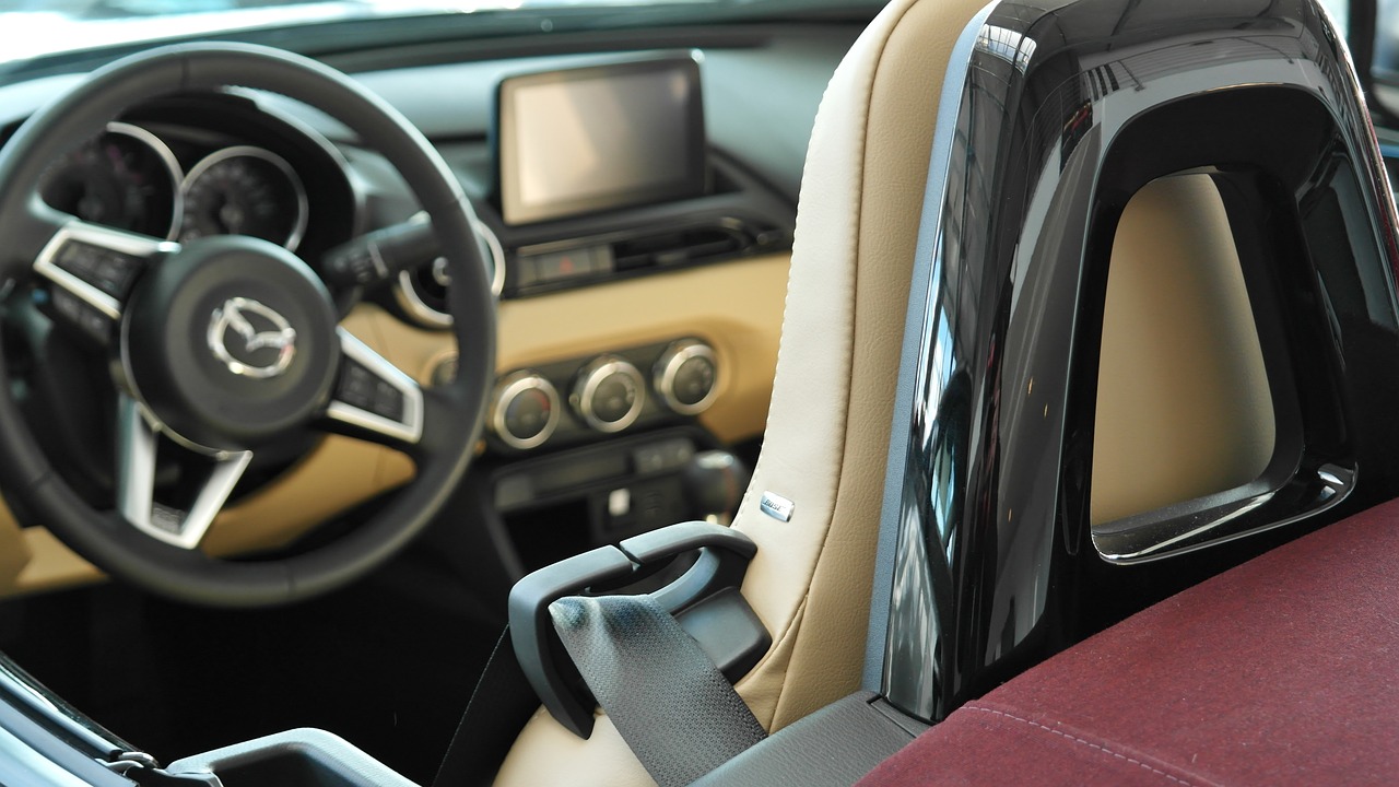 A Mazda front driver's seat