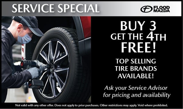 Buy 3 Tires Get the 4th One for Free